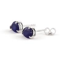 Sapphire Stud Earrings 3.0ctw in 9ct White Gold