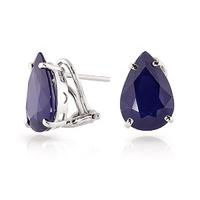 Sapphire Droplet Stud Earrings 9.3ctw in 9ct White Gold