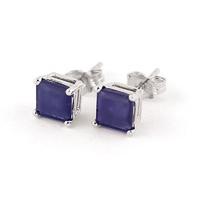 Sapphire Stud Earrings 2.9ctw in 9ct White Gold