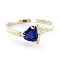 Sapphire Devotion Heart Ring 1.0ct in 9ct Gold