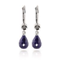 sapphire and diamond illusion drop earrings 66ctw in 9ct white gold