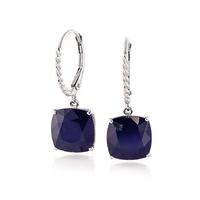 sapphire rococo twist drop earrings 966ctw in 9ct white gold