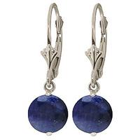 Sapphire Drop Earrings 3.3ctw in 9ct White Gold