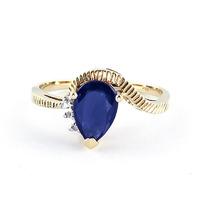 Sapphire and Diamond Belle Ring 1.5ct in 9ct Gold