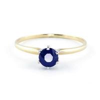 Sapphire Crown Solitaire Ring 0.65ct in 9ct Gold