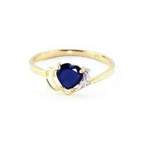 Sapphire and Diamond Devotion Ring 1.0ct in 9ct Gold