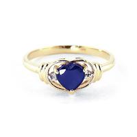 sapphire and diamond ring 10ct in 9ct gold