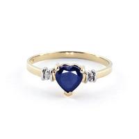 Sapphire and Diamond Ring 1.0ct in 9ct Gold