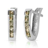 Sapphire Acute Huggie Earrings 1.3ctw in 9ct White Gold