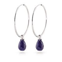 Sapphire Briolette Earrings 6.6ctw in 9ct White Gold