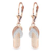 Sandal Drop Earrings in 9ct Rose Gold