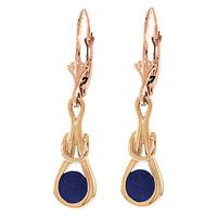 Sapphire San Francisco Drop Earrings 1.3ctw in 9ct Rose Gold