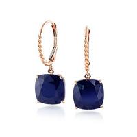 Sapphire Rococo Twist Drop Earrings 9.66ctw in 9ct Rose Gold