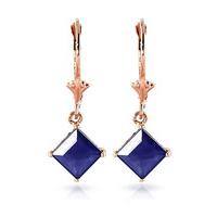 Sapphire Alexandra Drop Earrings 2.9ctw in 9ct Rose Gold