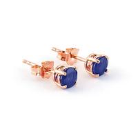 Sapphire Stud Earrings 0.95ctw in 9ct Rose Gold