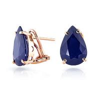 Sapphire Droplet Stud Earrings 9.3ctw in 9ct Rose Gold