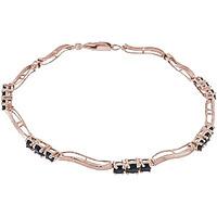 Sapphire and Diamond Trinity Tennis Bracelet 1.75ctw in 9ct Rose Gold