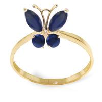 Sapphire Butterfly Ring 0.6ctw in 9ct Gold