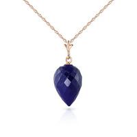 sapphire briolette pendant necklace 129ct in 9ct rose gold