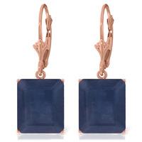 Sapphire Drop Earrings 14.0ctw in 9ct Rose Gold