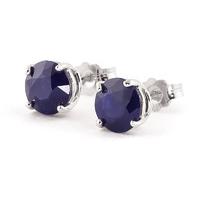 Sapphire Stud Earrings 3.3ctw in 9ct White Gold