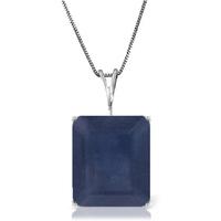 Sapphire Pendant Necklace 7.0ct in 9ct White Gold