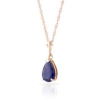 Sapphire Belle Pendant Necklace 1.5ct in 9ct Rose Gold