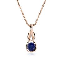 Sapphire San Francisco Pendant Necklace 0.65ct in 9ct Rose Gold