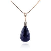 Sapphire and Diamond Pendant Necklace 8.8ct in 9ct Rose Gold