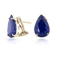 Sapphire Droplet Stud Earrings 9.3ctw in 9ct Gold