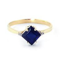 Sapphire and Diamond Ring 1.45ct in 9ct Gold