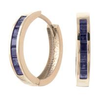 Sapphire Huggie Earrings 1.85ct in 9ct Rose Gold