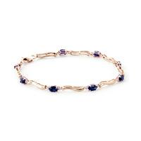 Sapphire and Diamond Tennis Bracelet 2.0ctw in 9ct Rose Gold