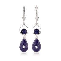 Sapphire Briolette Drop Earrings 18.6ctw in 9ct White Gold