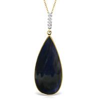 Sapphire and Diamond Pendant Necklace 21.0ct in 9ct Gold