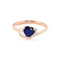 Sapphire and Diamond Devotion Ring 1.0ct in 9ct Rose Gold