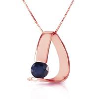Sapphire Arc Pendant Necklace 1.5ct in 9ct Rose Gold