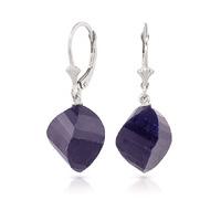 Sapphire Briolette Drop Earrings 30.5ctw in 9ct White Gold