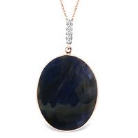 Sapphire and Diamond Pendant Necklace 20.0ct in 9ct Rose Gold