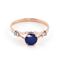 Sapphire and Diamond Aspire Ring 1.0ct in 9ct Rose Gold