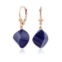 Sapphire Briolette Drop Earrings 30.5ctw in 9ct Rose Gold