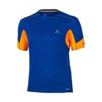 Salomon Agile SS Tee Men surf the web/bright marigold