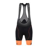 Santini Women\'s Wave Bib Shorts - Black/Orange - L