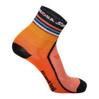 Santini De Rosa 17 Coolmax Socks - Orange - M-L