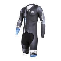 Santini Speed Shell Road Speed Suit - Grey/Blue - XXL