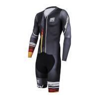 Santini Speed Shell Road Speed Suit - Grey/Red - L