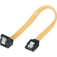 SATA II (300) cable L-type 20 cm yellow with short plug 1x angled Bulk