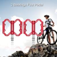 SCUDGOOD Mountain Bike Pedals Bicycle 3 Bearings Foot Pedal Wide MTB Pedals