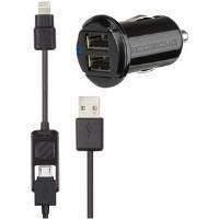 scosche strikedrive pro 12w 12w car charger for lightning and micro us ...