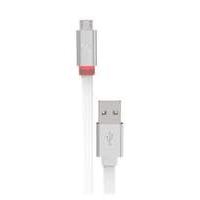 Scosche (0.9m) Flatout Led Charge And Sync Cable With Charge Led Indicator For Micro Usb Devices (white)
